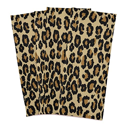 Kigai Leopard Pattern Kitchen Towels, 18 X 28 Inch Super Soft And Absorbent Dish Cloths For Washing Dishes, 6 Pack Reusable Multi-Purpose Microfiber Hand Towels For Kitchen #TOP1
