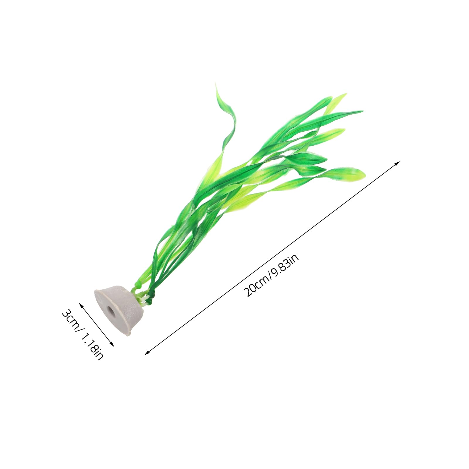 Künstliche Aquariumpflanzen 30 Stück 20cm Kunststoff Wasserpflanzen mit Sockel Grün Aquariendekoration Süßwasser Aquarium Zubehör