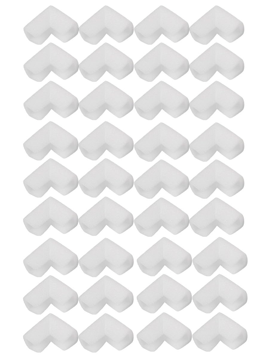 Protectores de esquina de espuma gruesa, protectores de bordes que absorben los golpes para TV, espejo, marcos de fotos, fácil instalación, diseño discreto, paquete de 24/36