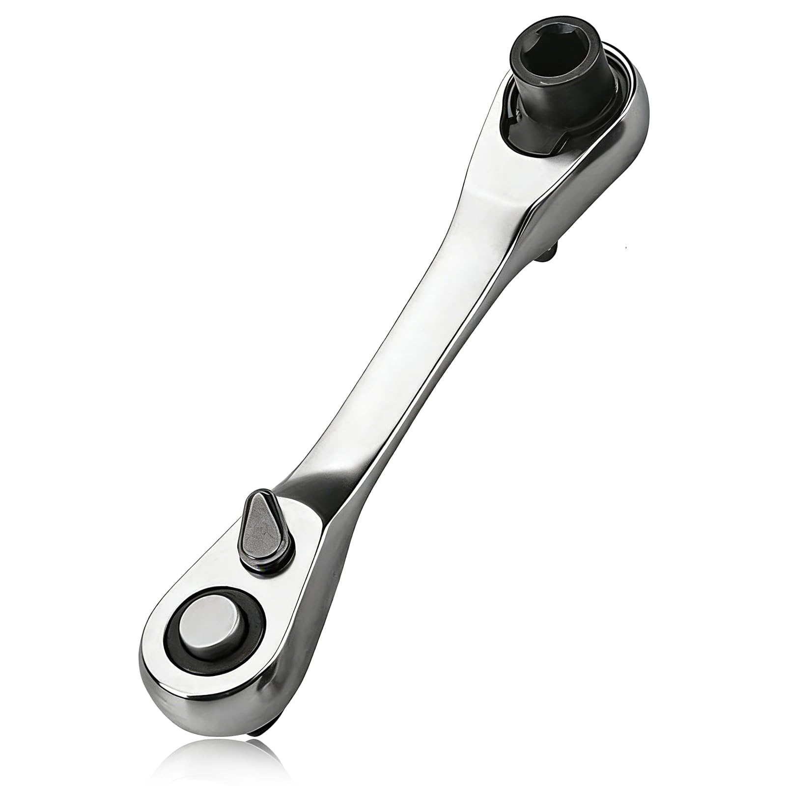 CLKE 1/4" Inch Mini Ratchet Wrench, Double Head Ratchet Wrench, 72 Tooth Drive Hex Bit Ratchet Tool, with Quick Release for Tight Space & Screwdriver Bits
