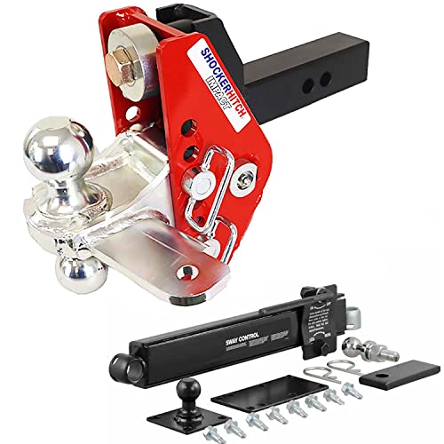 Shocker Impact Cushion Hitch Combo Ball & Sway Control Towing Kit, Fits 2" Hitch 1 Sway Arm #TOP25