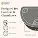 Evelots Cat Litter Mat – Traps Litter & Mess from Box, Absorbent Urine-Proof & Waterproof Floor Protection, Soft on Paws, Non-Slip, Easy Clean, Machine Washable, Unscented, Gray, Small