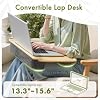 Amazer Standing Desk Converter, 22 inch Bamboo Small Sit Stand Up Desk Riser with Lap Desk Computer Desktop Desk Converter for Monitor and Laptop with Keyboard Tray