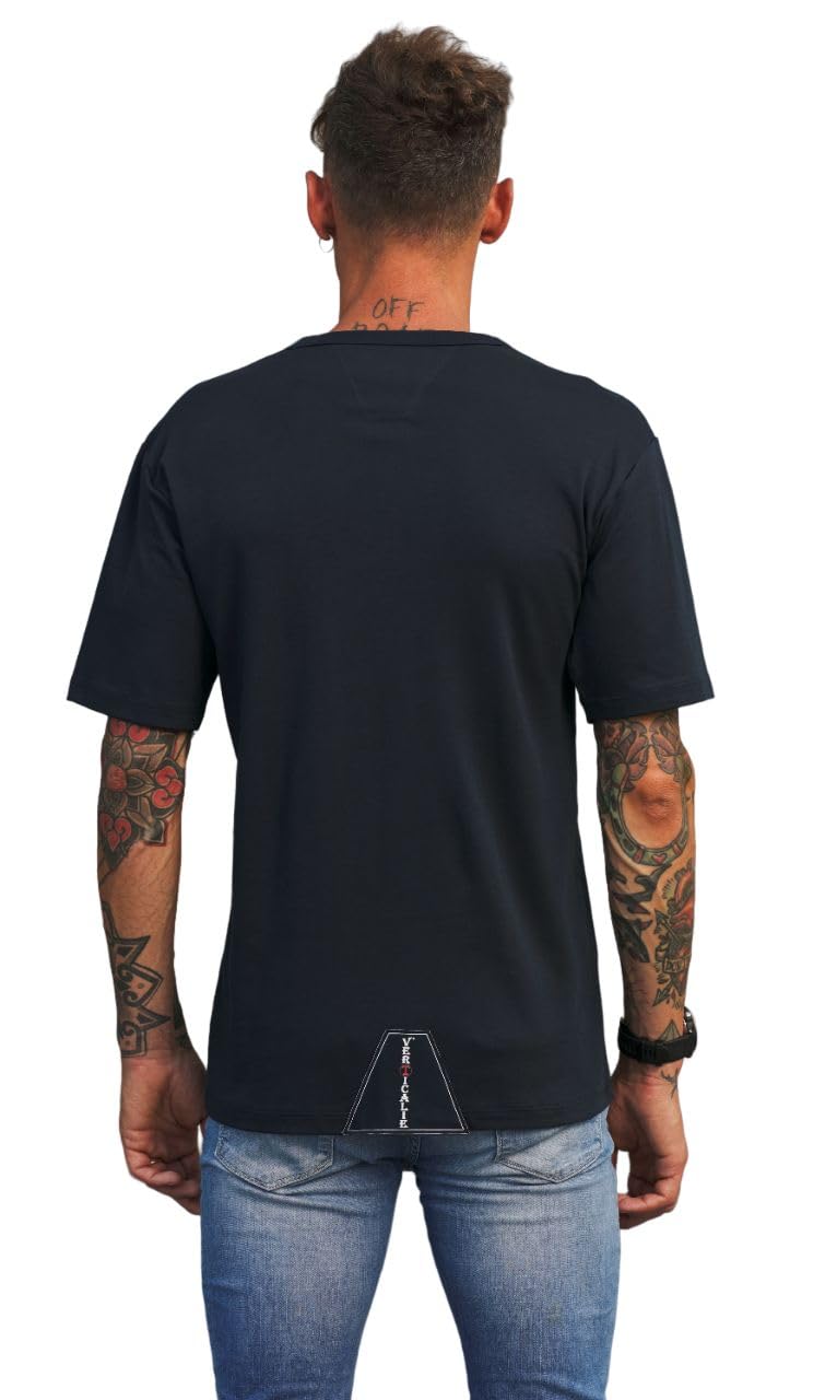 Camiseta Hombre de Manga Corta – Algodón Pima Superior de Lujo – Producción Italiana – 5 Largos Diferentes