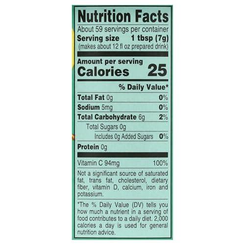 4C Zero Sugar Powdered Drink Mix Cannisters, Green Tea 1 Pack, 22 Quarts, Family Sized Cannister, Low Calorie, Thirst Quenching Flavors - Thumbnail 2