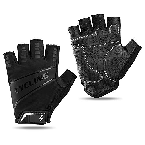 Luvas de ciclismo, Andoer Luvas de ciclismo de meio dedo para esportes ao ar livre bicicleta bicicle