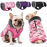 Dog Warm Coat, Doggie Winter Fleece Lining Turtleneck Jacket, Pet Reflective Cold Weather Waterproof