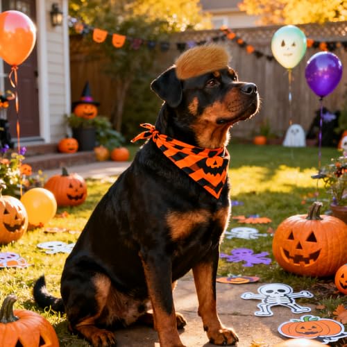 Peluca divertida para perros para fiestas y disfraces miniatura 4