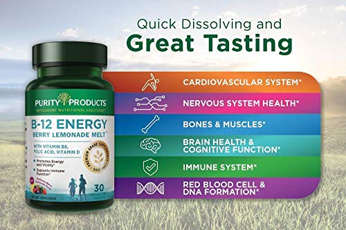 Purity Products Flexuron Joint Formula + B-12 Energy Melt Flexuron (Krill Oil, Low Molecular Weight Hyaluronic Acid, Astaxanthin) - B12 Energy Melt (Methylcobalamin B12, Vitamin D3, Biotin +More) #TOP4