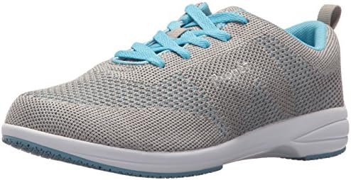 Propet Women Washable Walker Evolution Oxford, Lt Grey/Lt Blue, 9 Narrow US