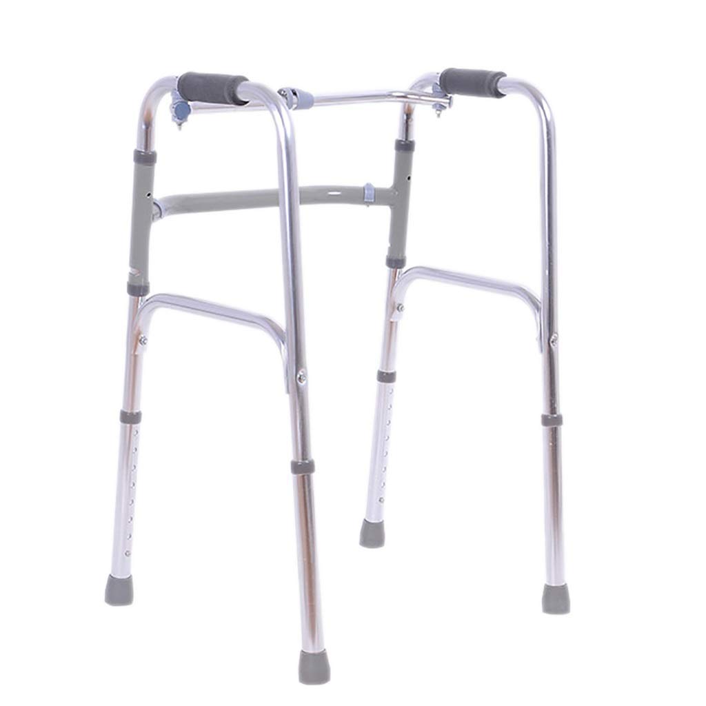 Andador para Ancianos,Muletas, polea de aluminio para andador para discapacitados, plegable, equipo de rehabilitación de andador de cuatro patas, bastones para caminar