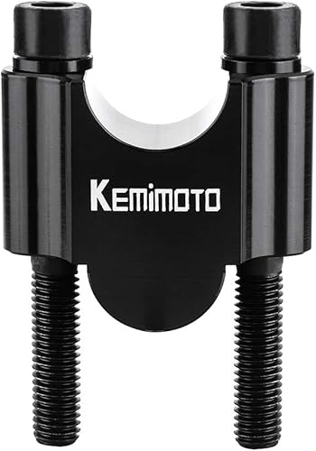 Miniatura 3 de KEMIMOTO Elevadores de manubrio de 78", 30 mm de altura, para Kawasaki Honda Suzuki ATV Dirt Bike Yamaha, Negro