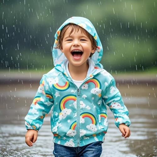 Image of TUIJI Toddler Jacket Hooded Trench Lightweight Windbreaker