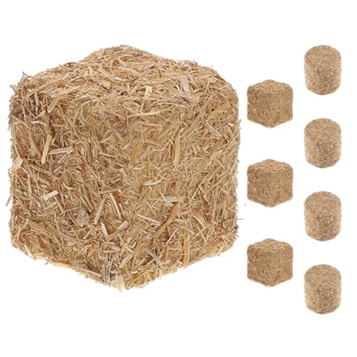 Cabilock Mini Decoração De Fardos De Feno 8 Peças De Fardos De Feno Em Miniatura Estatueta Decorativ