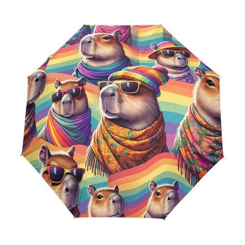 Parapluie compact automatique Capybara pour la voiture et le sac
