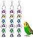 Fejapa 3 Pack Bird Bells Toy Chewing Hanging Ring Toy Cage Bite for Pet Budgie Parakeet Cockatiel Conure Macaw African Grey Eclectus Cockatoo Finches Lovebird Quaker Parrot Finch Canary