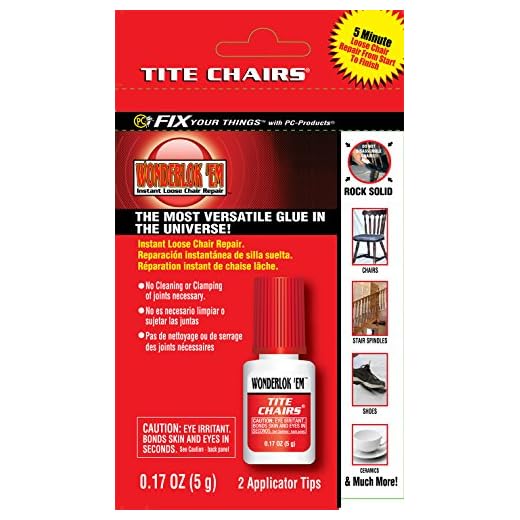 PC Products Adhesive for Chair Joint and Furniture Repair, 5 gram, Clear