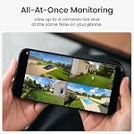 AOSU Solar Security Cameras Wireless Outdoor, 4 Cam-Kit, No Subscription Required, Local Storage, Home Security Cameras System with Integrated Solar Panel, 2K Color Night Vision, 5G & 2.4G WiFi