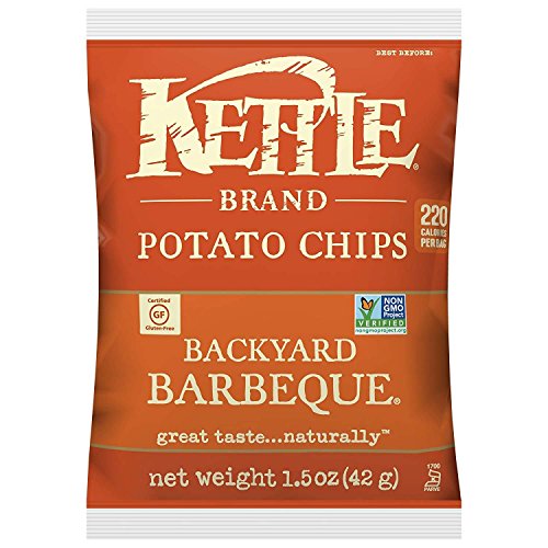 Kettle Brand Potato Chips, Backyard Barbeque, Single-Serve 1.5 Ounce Bags (Pack of 24) - //coolthings.us