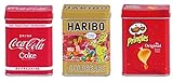 Material: metal. Tanner Coca Cola/Haribo/Pringels 566 - Juego de latas de Metal