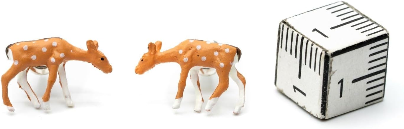 Deer Earrings Ear Studs Earstuds Miniblings Christmas Dots Brown