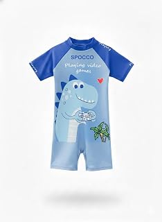 SPOCCO | One-Piece Unisex Swimming Costume for 9 to 10 Years boys & Girls | Swim Suit | Swimwear | Swimming Dress | One-Pi... Price In India