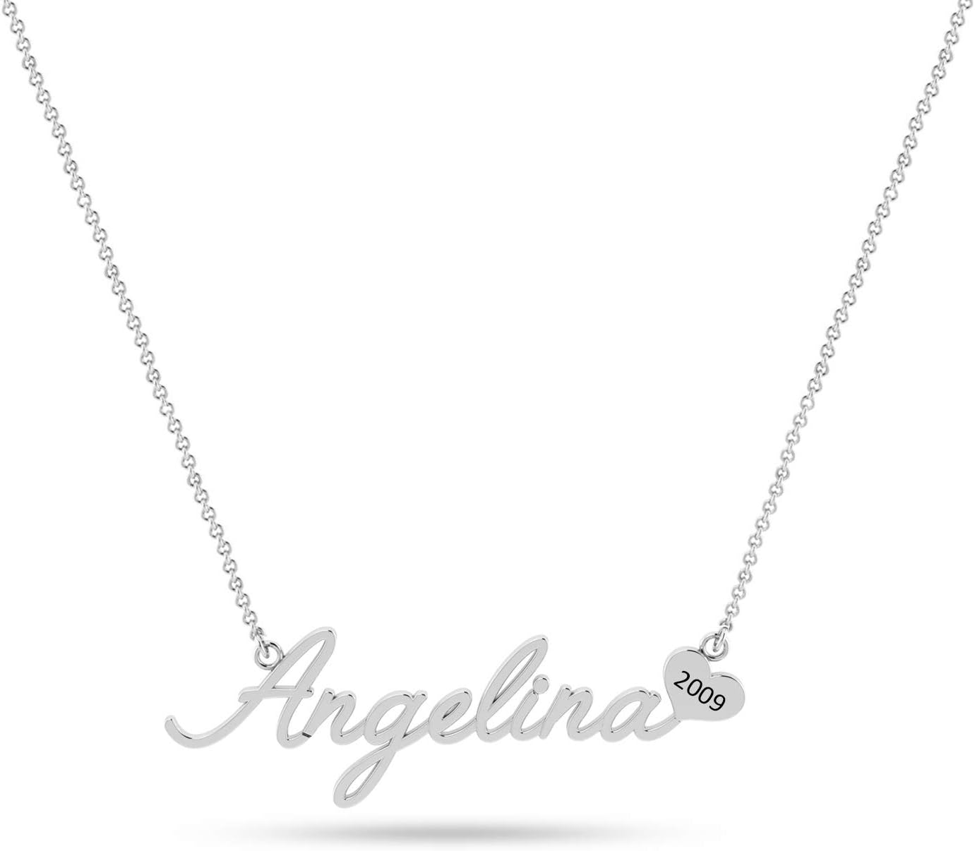 LeCalla Personalized Customized Name, Heart, Couple, Initial, Year, Graduation Necklace for Women