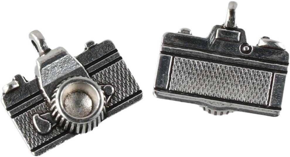 100 PCS Antique Silver Alloy Camera Charms,Mini Cute Metal Camera Shape Charms for Jewelry Making,DIY Bracelet Necklace Accessories - Image 6