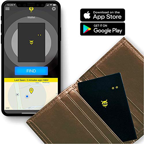 Pebblebee BlackCard Wallet Finder-Rechargeable & 500 Foot Range