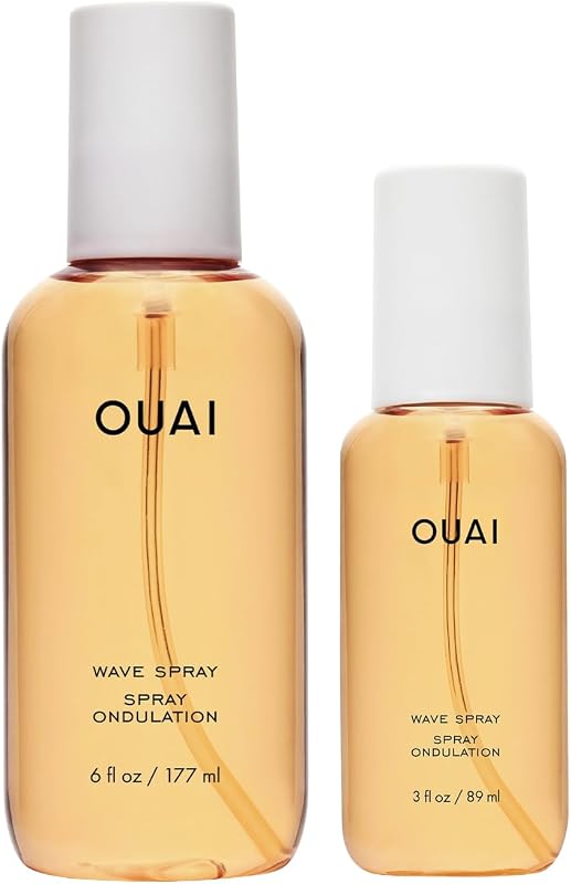 Wave Spray Bundle - Texture Spray for Hair with Coconut Oil & Rice Protein - Adds Texture, Volume & Shine for Beach Waves - Paraben Free, Safe for Color Treated Hair (2 Count, 3 Oz/6 Oz)