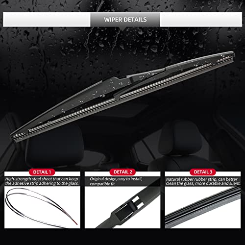 Image of Rear Windshield Wiper Blade and Arm for Mazda CX-5 2013-2025 | OEM Replacement for CX5 CX 5 Back Wipers Arm Blade Streak-Free Assembly All-season Automotive Parts