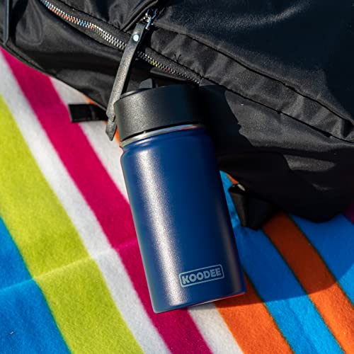 Koodee Kids Water Bottle With Straw-16 Oz Stainless Steel Double Wall Vacuum Insulated Sports Water Bottle For School (Baby Blue) #TOP6