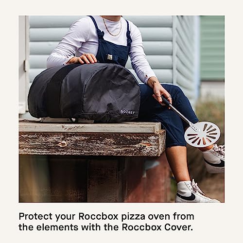 Image of Gozney Roccbox Portable Pizza Oven Cover, 900D Waterproof Cover for Outdoor Pizza Oven with Heavy-Duty Strap for Ease Transport, Black