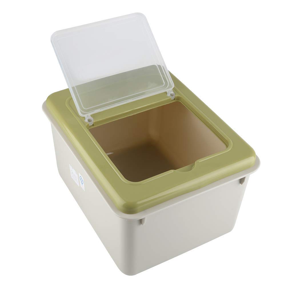 Contenedor de almacenamiento de granos – Contenedor portátil de almacenamiento de arroz de plástico para cocina, cereales, granos, alimentos, contenedor de alimentos Matcha