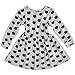 iceko Girls Holiday Dress Graffiti Cat Printed Long Sleeve Toddler Holiday Dresses for Girls (120cm (5T)) Light Gray