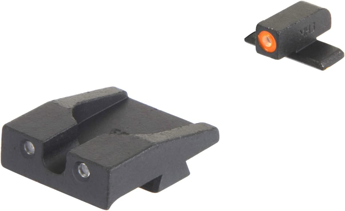 Meprolight Hyper-Bright Springfield XDM Pistol Sight Set, Orange Ring/Green, Fixed Design (0414203131)