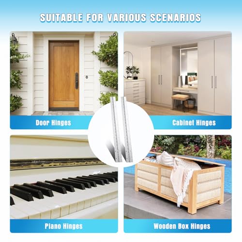 Heavy Duty Piano Hinge 36 Inch x 3 Inch Width Stainless Steel Piano Hinge 2 Pack 0.060'' Thick Continuous Hinge for Heavy Duty Cabinet Furniture Metal Plate Door Toolbox Wooden Box Industrial Project by Hardow - Image 7