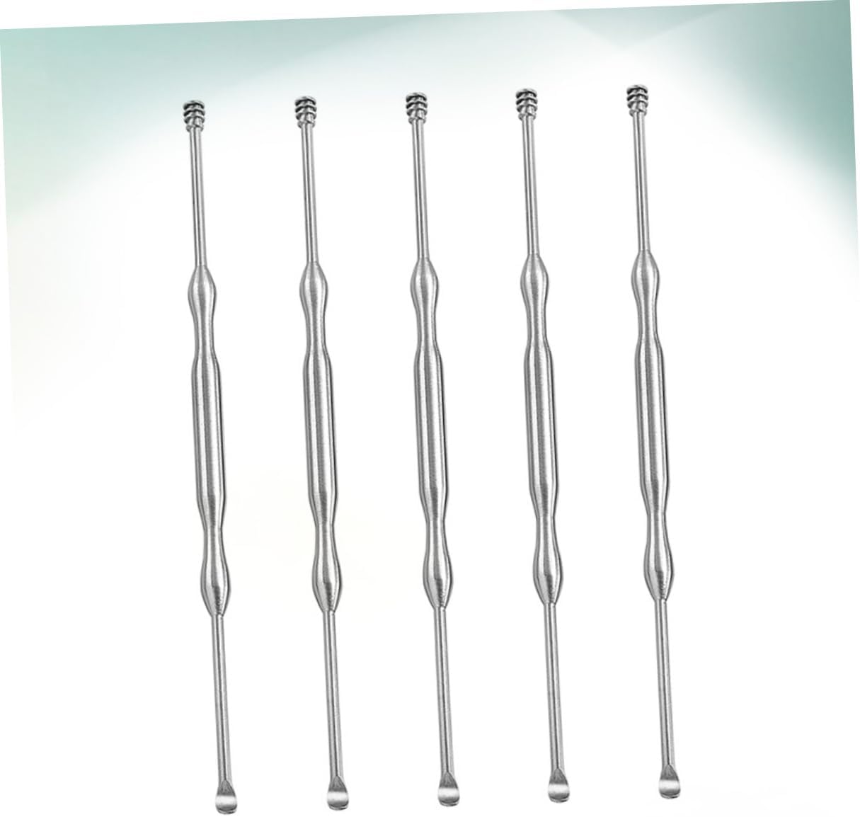 NOLITOY 5pcs Stainless Steel Ear Spoons Set for Earwax Removal Professional Earpicks for Safe Cleaning and Ear Health Durable and Easy to Use