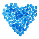 Supvox 100st Kiesel Leuchtender Stein Vase Glühen Dekorative Steine felsen Leuchtender Kiesel Blaues Menschengemachter Felsen Klein Seltenerd-leuchtpulver Mit Langem Nachleuchten