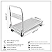 AdirOffice Folding Aluminum Platform Truck - Flatbed Cart - Single Handle - 5
