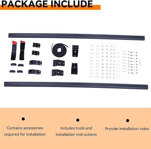 Miniatura 9 de MELIPRON Tapa de camión de 72 pulgadas y escalera de techo ajustable para kayak canoa tubería de madera (carga máxima de 500 libras)