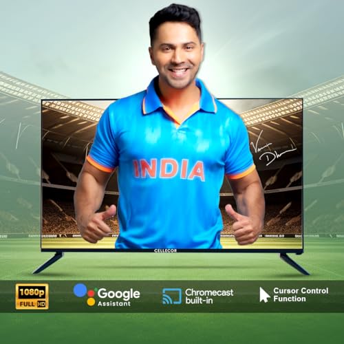 Image of CELLECOR 108 cm (43 inch) Full HD LED Certified Smart Android TV with Voice Remote (E43V)