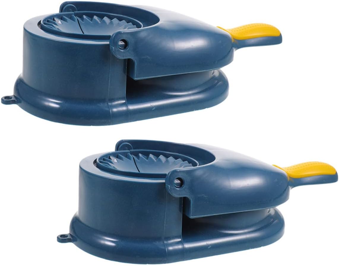 COLLBATH 2-pc Set Manual Dumpling Press Double Head Easy Clean Kitchen Gadget for Pies