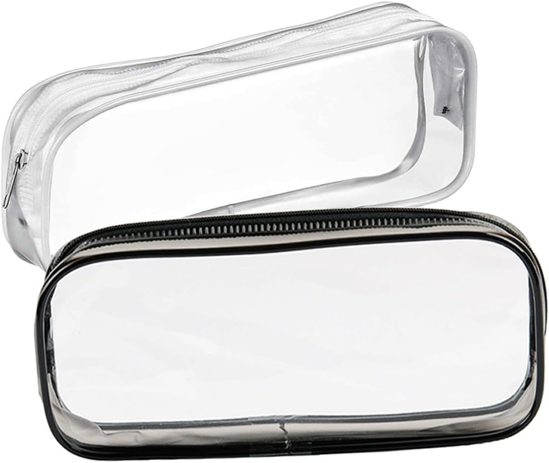 2Pcs Clear Toiletry Bags for Traveling – Black...