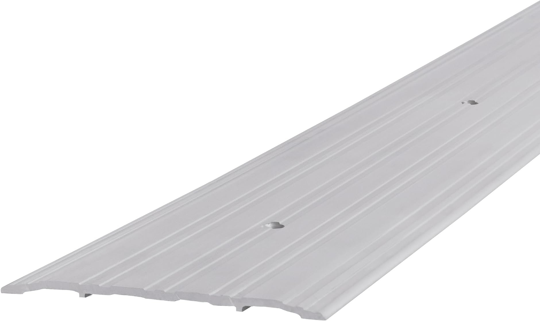 68627 M-D Ultra Fluted Saddle Threshold, L X 1/4 in W H, Aluminum, Silver, 6 in x 36 in