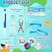 Watersay 326 Pcs Autism Awareness Accessories Includes Ribbon Pins, Badge Brooches, Pens, Stickers, Silicone Wristbands & Keychains Bulk Set for Autism Awareness Month Supplies