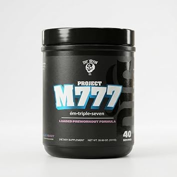Project M777 - Massive Pumps, Laser Focus, Long Lasting Energy, L-Citrulline, Creatine, L-Tyrosine, VasoDrive AP, Beta Alanine, 425mg of Caffeine, Pre-Workout Supplement, 40 Servings, Galaxy Candy