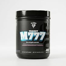 Project M777 - Massive Pumps, Laser Focus, Long Lasting Energy, L-Citrulline, Creatine, L-Tyrosine, VasoDrive AP, Beta Alanine, 425mg of Caffeine, Pre-Workout Supplement, 40 Servings, Galaxy Candy
