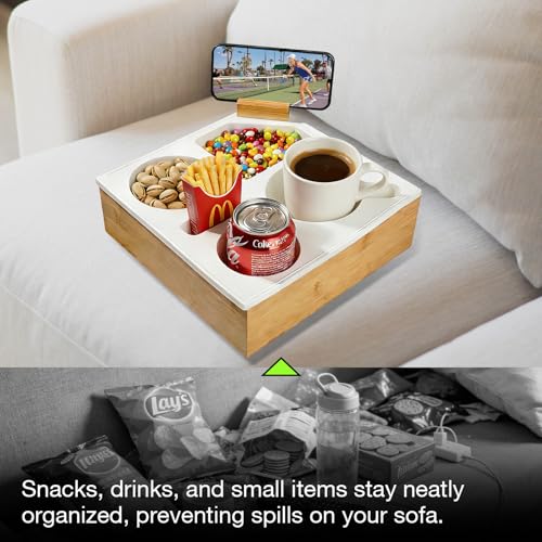 Plateau canapé bambou pivotant 360° VINATO