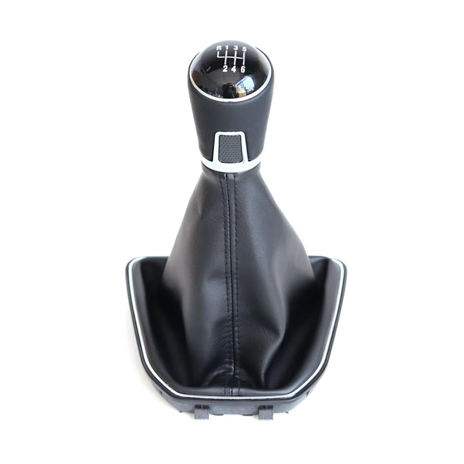 Bxbdekqgl 6-Speed Gear Shift Knob Manual Gear Shift Knob Pu Gaiter Boot For Volkswagen For Vw For Caddy 4 Iv Mk4 2015-2019 Shifter Lever Handle(6-Speed)